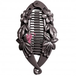 Accesoriu tip banana pentru prins parul din plastic PZS007BB - Maro